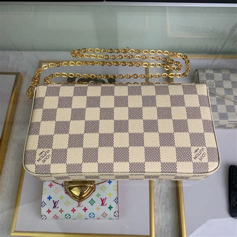 lv n63106|Félicie Pochette Damier Azur Canvas .